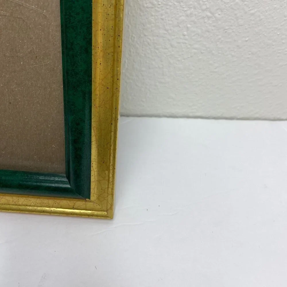 Vintage Picture Frame Green Gold